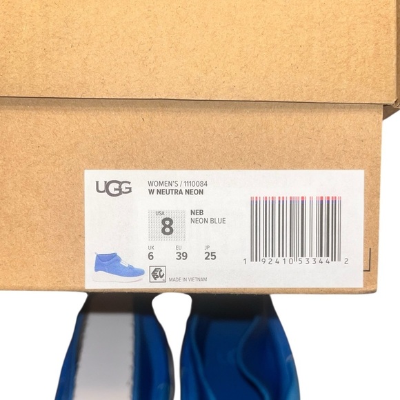 NWT UGG Neutra Neon Blue Slip-On Sneakers Women’s US Size 8 - Picture 13 of 13